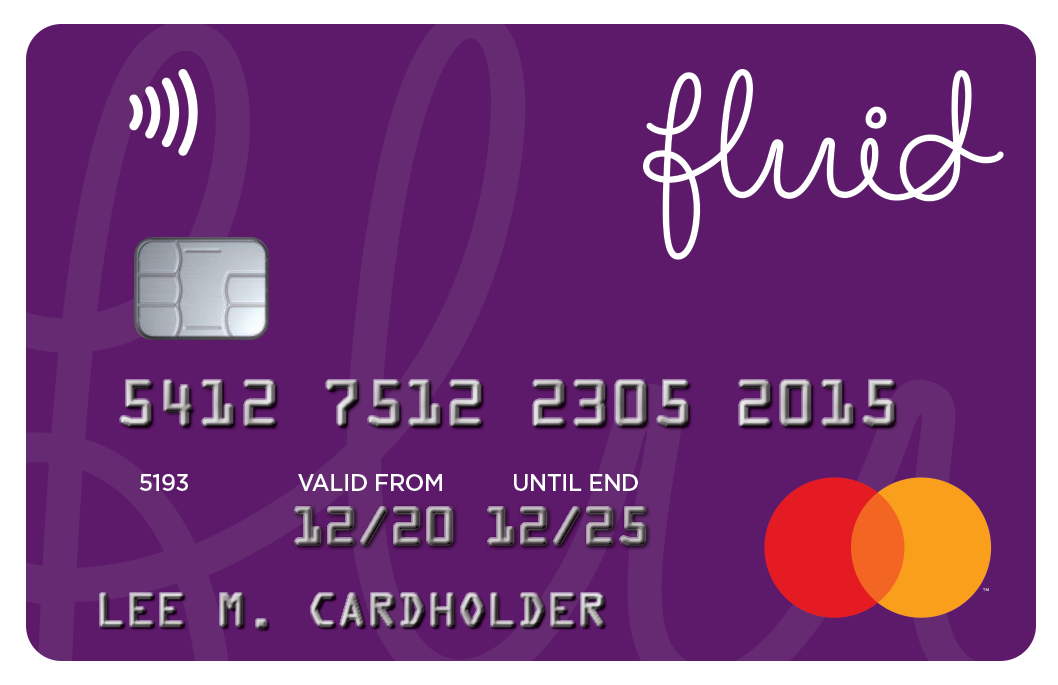 An image of the new Fluid credit card